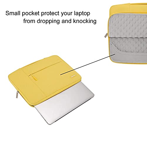 Image of MOSISO Laptop Case 13 inch, 13 inch Laptop Sleeve with Handle Compatible with MacBook Air 13 M4 M3 M2 M1 2025-2018 / Pro 13 M2 M1 2025-2016, Polyester Multifunctional Computer Bag, Yellow