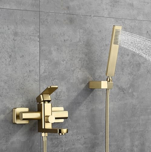 Ensemble de robinet de baignoire mitigeur douche mural laiton