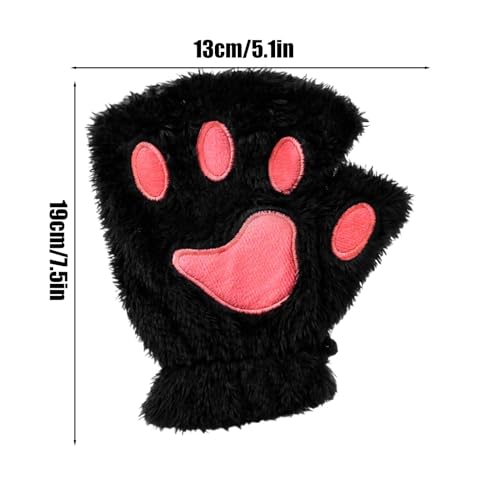 Guantes calefactores para mujer con USB en forma de pata de gato 2
