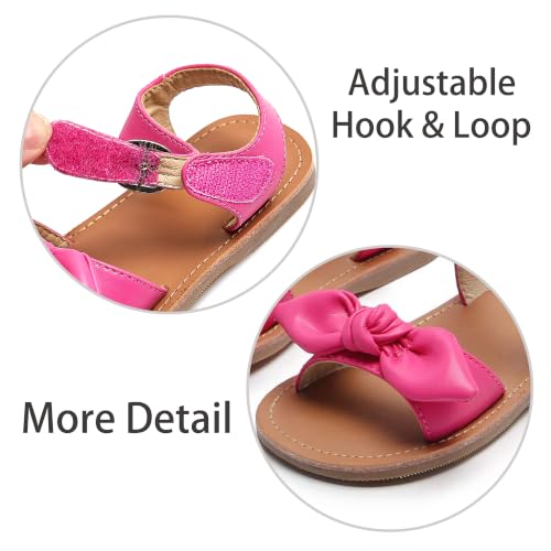 Image of ESTINE Toddler /Little Kid Girls Bow Open Toe Flat Evening Dress Sandals
