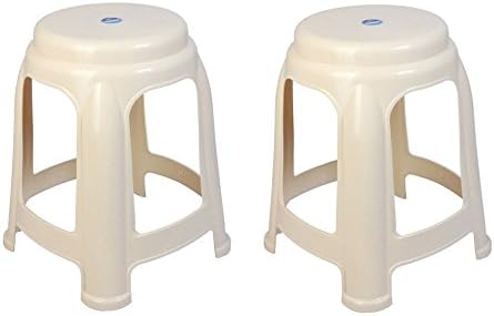 Logic Tiger Eye Stool, Set of 2 (Beige)