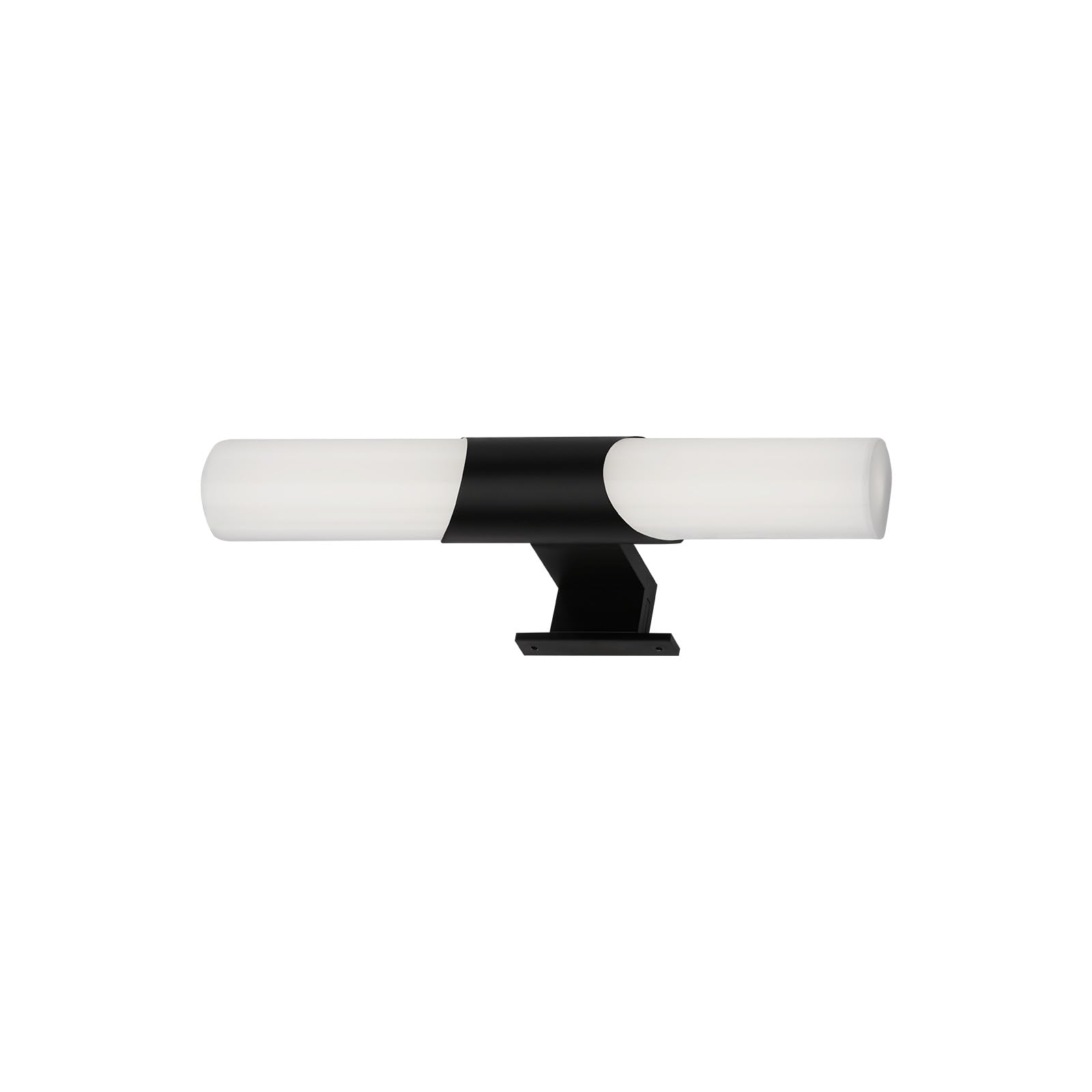 BRILONER Leuchten - LED Spiegelleuchte Bad, Spiegellampe Badezimmer, IP44, tralweiße Lichtfarbe, 7W, Schwarz, 32 cm, 2113-015