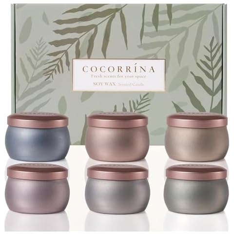 COCORRÍNA Scented Candle Set - 6 Pack/ 3.8oz Aromatherapy Candles Gifts for Women Men Friends - Candle Set for Christmas, Birthdays, Thanksgiving, Mother's Day (Aromatherapy) Cover
