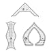 Creative Grids Machine Quilting Tool 3 Pack - Taj, Elvira, Chevy - Designed by Angela Walters