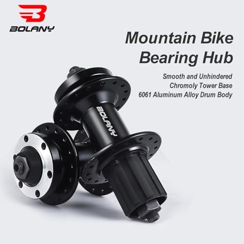 BOLANY Bike Hubs 32 Holes Brake Front 2 Rear 4 Bearings Quick Release Suitable for Shimano HG System 8-12 Speed Aluminum Alloy MTB Hubs - Thumbnail 5