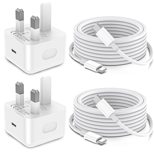 for iPhone 15 16 17 Charger, 2 Pack USB C Charger Plug PD 20W with 2M/ 6.6FT USBC to C Cable Apple Fast Charging for iPhone 17 16 15/ Plus/Pro/Pro Max/Air, for iPad Pro/Air/Mini