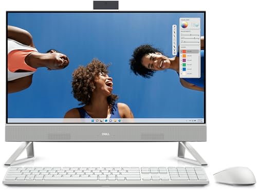 Image of Dell 2025 DEC24250 All-in-One Desktop 23.8 inch FHD IPS Touch10-Core Intel Core 7 150U Intel Graphics 32GB DDR5 1TB NVMe SSDWIFI AX RJ45 HDMIv1.4 Webcam Keyboard Mouse Windows 11 Home