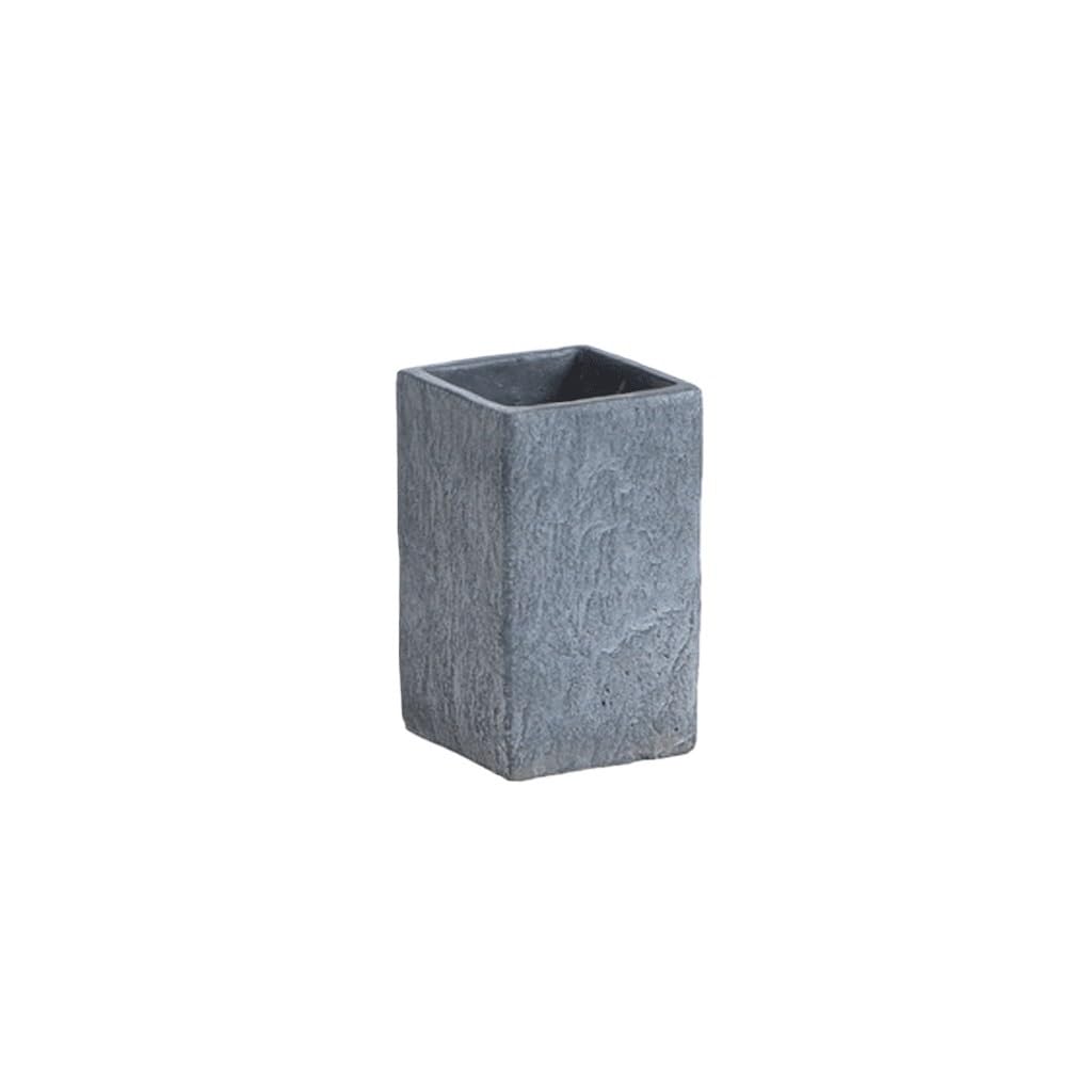 GELASIGE Flower Pots Flowers Indoor Cement Square Succulent Plant Pots Outdoor Flower Pots