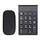 Ejoyous Kabellos Nummernblock mit Maus, Numpad Bluetooth USB Ziffernblock Keypad Numerische Tastatur mit 18 Tasten Tragbare Nummerntastatur, für Laptop Desktop PC und Notebook