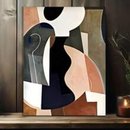 Impressions d'art géométriques XBTYKPB grand format 70x90 cm avec encadrement premium
