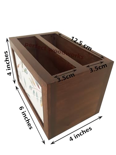 Image of Wooden TV Remote Stand for home remote holder stationary organizer caddy for tv