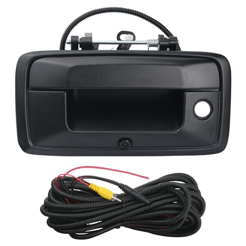 Image of Backup Camera Tailgate Handle Rear View Camera Liftgate Latch Handle with Keyhole Compatible with 2014-2015 Chevrolet Chevy Silverado Sierra 1500 Replaces 23128692