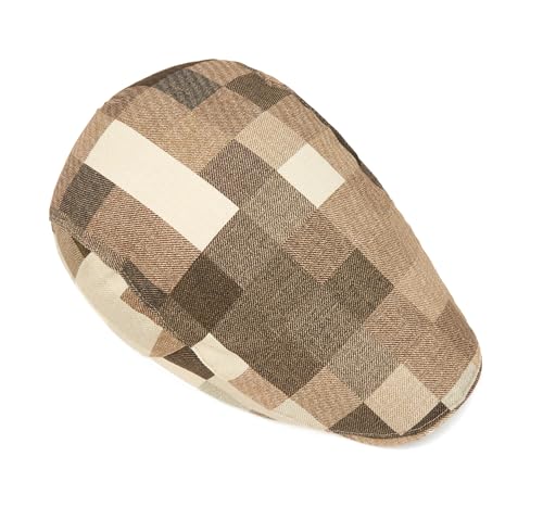 Image of Quanhaigou Men's Cotton Flat Ivy Gatsby Newsboy Driving Hat Adjustable Irish Cabbie Ivy Driving Hunting Cap