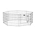 MidWest Foldable Metal Exercise Pen / Pet Playpen, Black w/ door, 24"W x 24"H