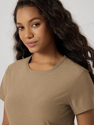 Image of ODODOS Women's Short Sleeve Performance T-Shirts - Ultra Soft odSTRATUM Tech Crew Neck Tee UPF 50+ Essential Top