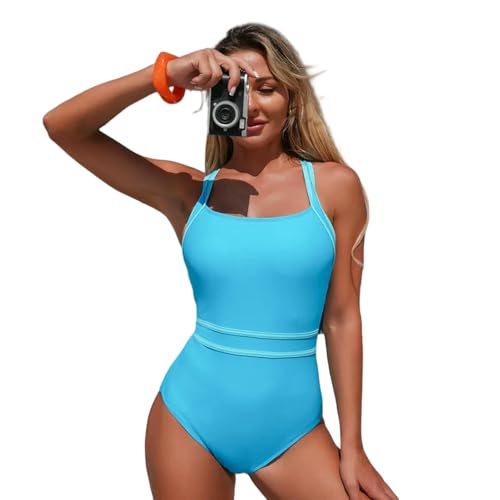 Maillot de bain plage et vacances d'été style mosaïque bicolore en taille M - 7