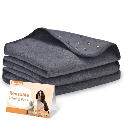 PmakeEorT Traversine Cani 60x90 cm, 2 pezzi Tappetini Igienici per cani Traverse Lavabili, Tappetino Toilette per cani pipi Assorbenti, Puppy Pads for gabbia, recinto, divano, letto