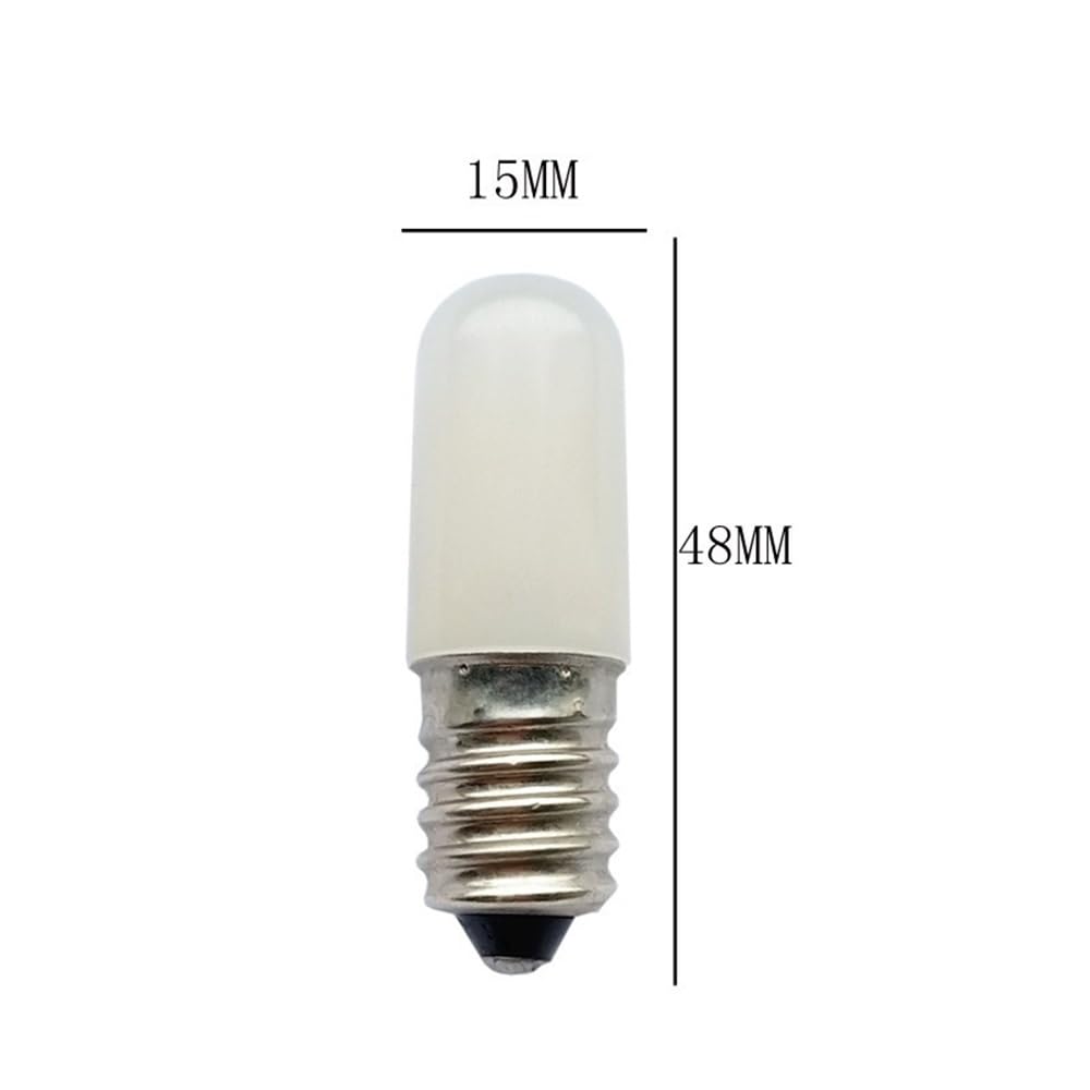 JiuRui LED Lampadine, 50 pz/lotto LED Filamento Frigorifero Lampadina AC220V E12/E14 2W Indicatore Domestico Lampada di Illuminazione Sorgente di Luce(E14 2700K Warm White)