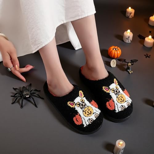 Image of LNERIP Animal Slippers Fruit Slippers Plant Slippers Various Cartoon Patterns Fluffy Soft Memory Foam Retro Indoor Outdoor Home Couple Shoes