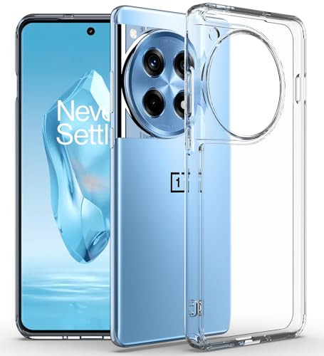 Image of KAPAVER Hybrid Crystal Clear Back Cover Case for OnePlus 12R | Protective Shockproof Hard PC Soft Flexible TPU Cover