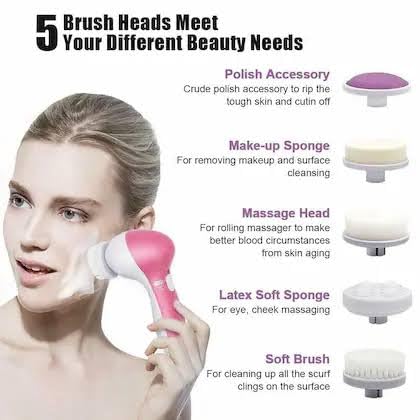 5-in-1 Beauty Care Massager| Face Massager |Multifunctional Face Cleansing and Skin Care Tool for Exfoliating, Massaging, and Deep Cleaning 3 41PM7ptn7WL