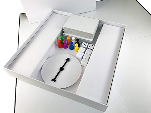 Create Your Own Board Game Set – DIY Kit with Blank Game Board, Game Pieces, Blank Cards, Dice, Spinner – Build Your Own Game Kit by Apostrophe Games - Image 4