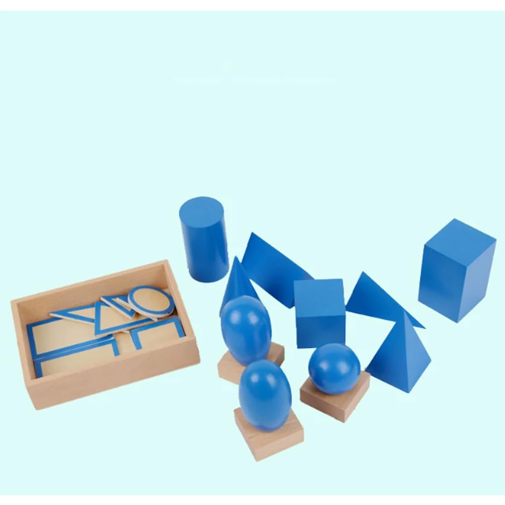 Zestaw Montessori Cyrtoforme Geometryczne Sensoryczne Drewniane Klocki Edukacyjne Zabawki dla Małych Dzieci
