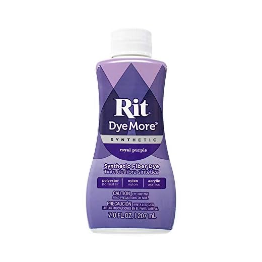 Synthetic Rit Dye More Liquid Fabric Dye – Wide Selection of Colors – 7 Ounces - Royal Purple