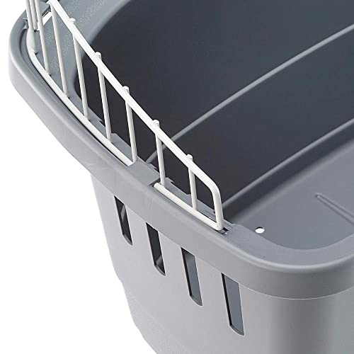 Ferplast Fahrradkorb Hundekorb für Fahrrad kleine Hunde Atlas Bike 20 Rapid, kleine Hunde bis 7 kg mit waschbarem Kissen, Transportbox für Haustiere, 47 x 35,5 x 34,5 cm, grau