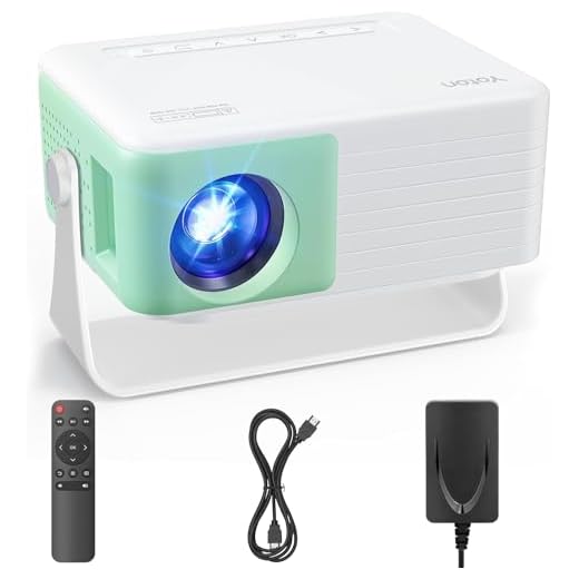 Yoton - Proyector portátil Y3 Mini para iPhone con zoom 50%, resolución HD 720p, compatible con llaves de TV y PC (verde)
