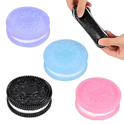 GNALIA Jouets Anti-Stress - Lot De 4 - Forme Tablette - 3.8Cm X 1Cm - Couleurs (Noir, Bleu, Rose, Violet) - Ultra Doux - Décompression