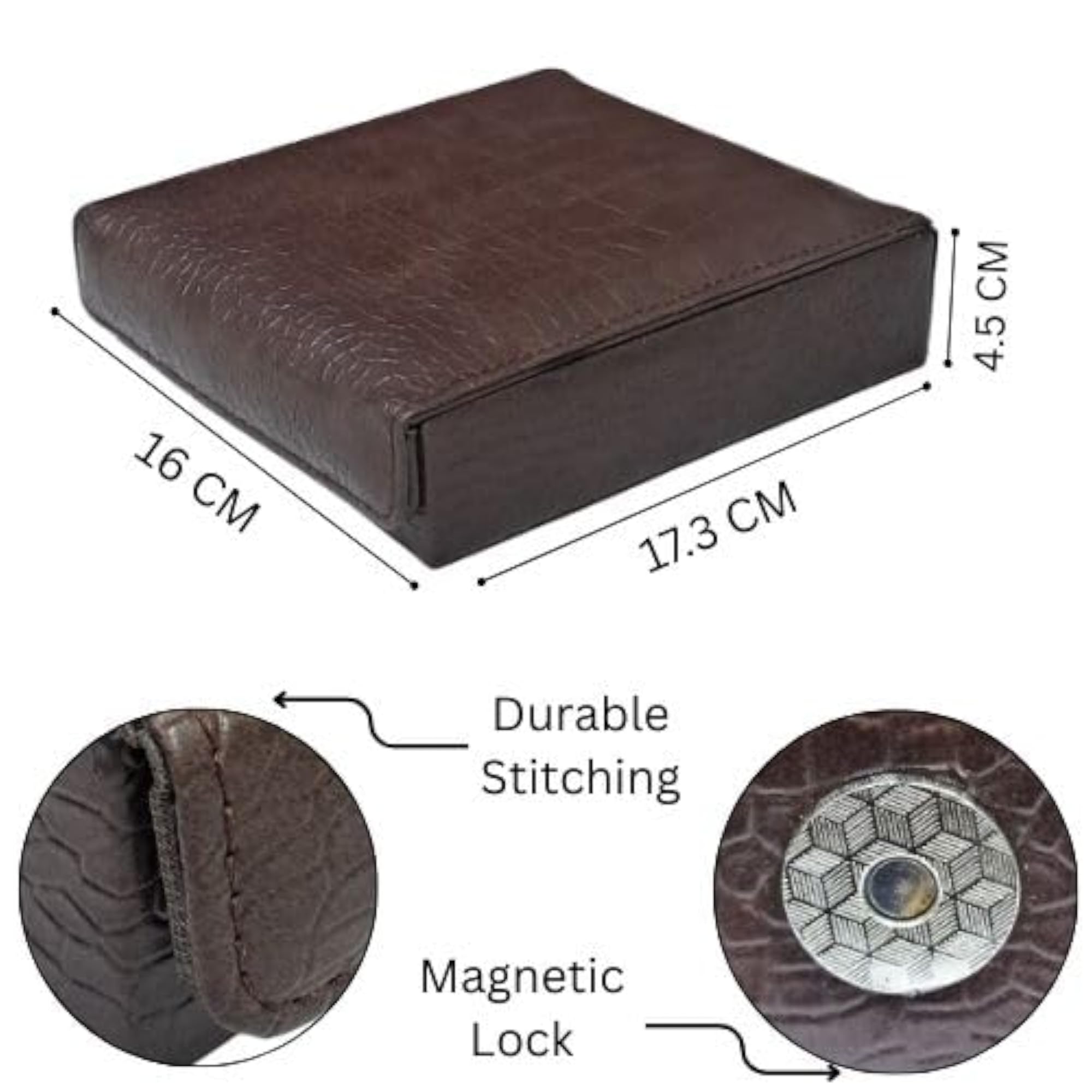Faux Leather 9 Compartment Jewelry Storage Box
