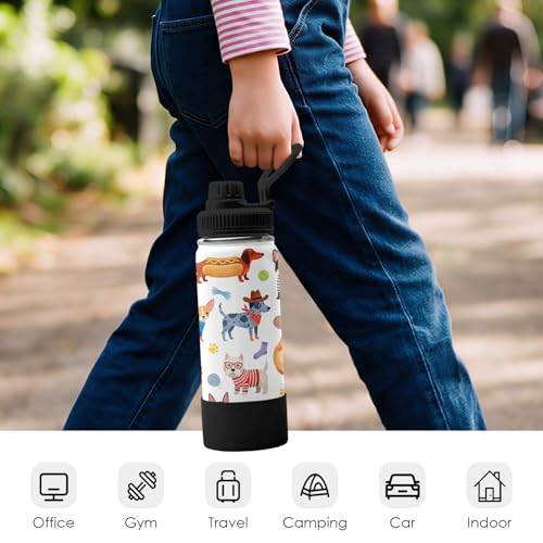 Dog Gifts For Women - Birthday Christmas Gift For Dog Lovers - Cute Dogs 18oz Tumbler With Handle for Dogs Mom, Keeps Drinks Cold & Hot Double Wall Vacuum Insulated Water Bottle by WWHSAI - Used condition - Image 6