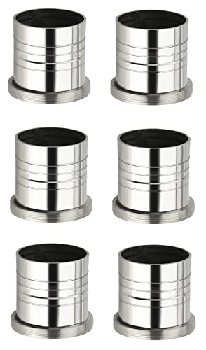 Image of 4ever Stainless Steel Heavy Wall to Wall Concealed Bracket for 1 Inch Dia Curtain Rod (Silver) - Pack of 6