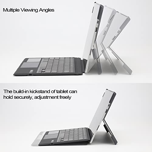 Qulose Surface Pro Keyboard Case, 7 Color Backlight Detachable Keyboard With Trackpad, Case With Keyboard For Microsoft Surface Pro 7+/ 7/6 / 5/4 / 3 Tablet #TOP6