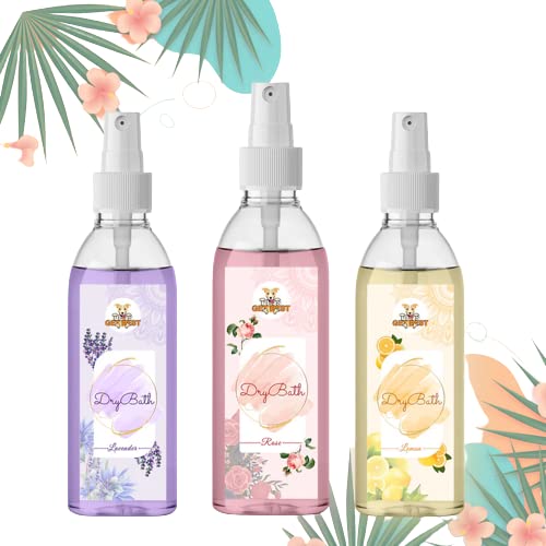 Pets Get Best Dog Dry Shampoo - Dry Bath for Dogs,Cats,Puppys-Quick Water Free Bath to Remove Dirt,Oil & Dust-Dry Waterless Spray Dog Shampoo for all Breeds- (Pack of 3 Lavender,Lemon,Rose) 200 ml each (B0B362BK54) Amazon Price History, Amazon Price Tracker