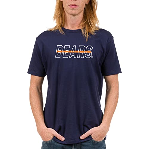 Junk Food Clothing x NFL - Chicago Bears - Championship Drive - Unisex Adult Short Sleeve Fan T-Shirt for Men and Women - Size Small