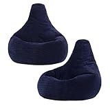 Photo Gallery icon dalton pouf bambini, blu navy, set da 2, velluto a coste, poltrona sacco con riempimento incluso, sedia bambini, mobili camera da letto Photo Gallery icon dalton pouf bambini, blu navy, set da 2, velluto a coste, poltrona sacco con riempimento incluso, sedia bambini, mobili camera da letto