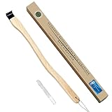 Zhomerzia Buffalo Horn Back Scratcher,Adjustable Sharpness with Nano-Glass File,17' Wooden Back Scratcher for Seniors Women Men, Reinforced Joints, Gift for Men & Women
