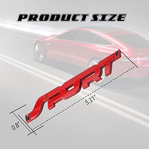 Metal Car Sport Sticker, Car Sport Emblems, 3D Premium Car Side Fender Rear Trunk Emblem Logo Badge Decals, Car Exterior Decoration Accessories Car Emblem Fit For All Cars Bumper Window #TOP1