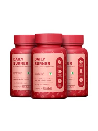 Image of What's Up Wellness Daily Burner Capsules | Weight Loss Supplement For Women & Men | Helps Manage Cravings, Calories & Carbs | Boost Metabolism | L Carnitine & ACV - Apple Cider Vinegar | 90 Capsules