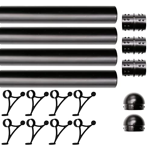 Solid Bar Mount Foot Rail Kit with 2in OD stainless tubing