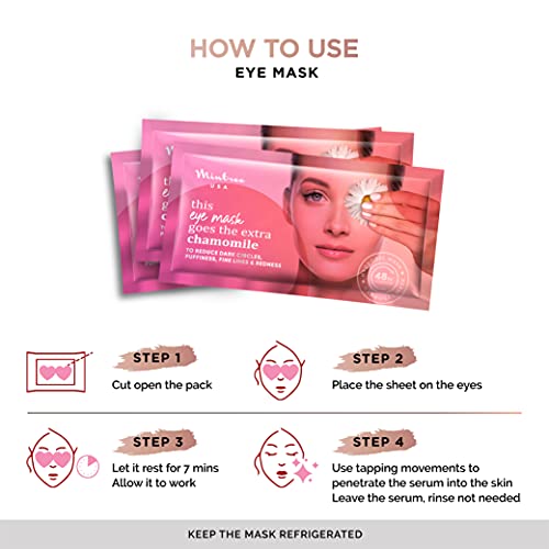 Image of Mintree USA Rejuvenating Under Eye Mask for Dark Circles, Puffiness and Fine Lines, Cooling Eye Mask with Ceramides and Vitamin C | Soothing Under Eye Care for Men and Women (Pack of 4)
