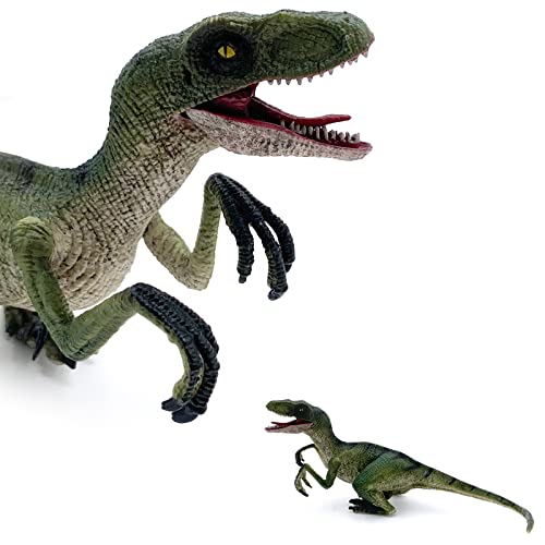 Gemini & Genius Dinosaur Toys For 3 4 5 6 7 Year Old Kids, Velociraptor Dinosaur Action Figure, Party Supplies, Collection Toys, Birthday Cake Topper, Easter Gifts, Room Decoration For Kids #TOP29