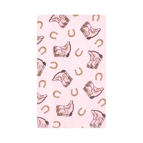 Image of Hudson Baby Unisex Baby Cotton Poly Flannel Burp Cloths, Cowgirl 10 Pack, One Size
