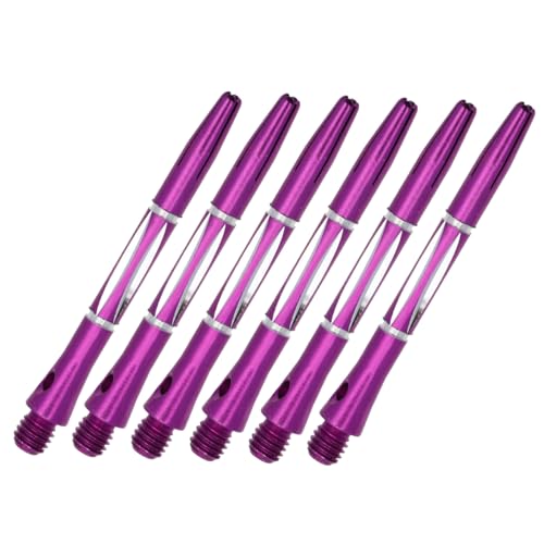 Toddmomy Flights Set 6pcs Aluminum Shafts Threaded Metal Shafts for Accurate Throwing Control