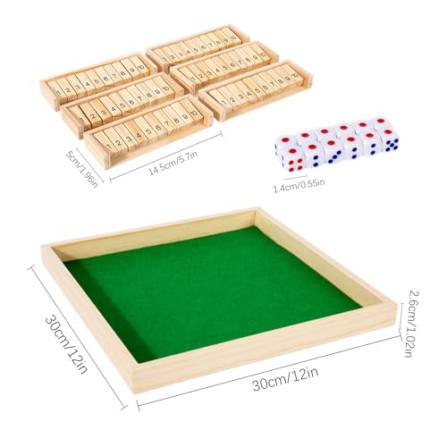 Juego de dados de madera artesanal para actividades de mesa elegantes 5