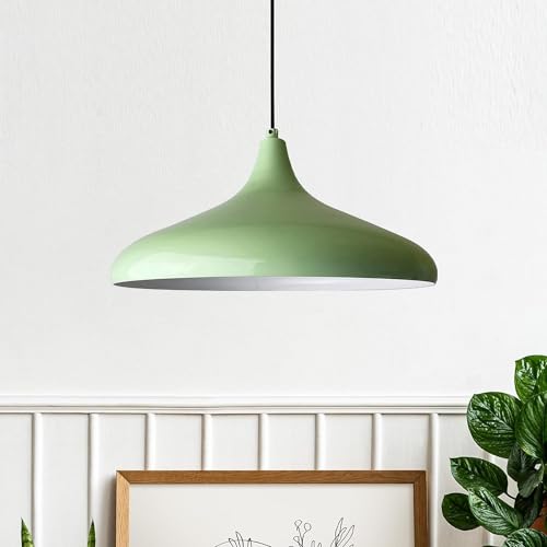 bamyum Champion Hängelampe Küche Minzgrün Ø35cm Lampenschirm Wohnzimmer, Küchenlampe Deckenleuchte Skandinavische Pendelleuchte Esstisch Vintage, Skandinavisch