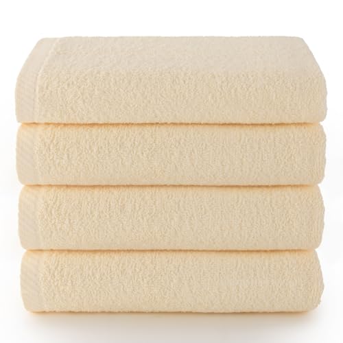 Top Towel – Toallas Cara/Bidé (4 Piezas): Toallas Baño Suaves y Absorbentes – Algodón 100%, 400 g/m², Sin Pelusa
