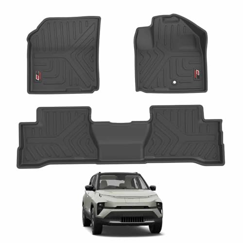 Image of GFX 3D Life Long Car Floor Mats, Compatible with Punch EV, (2023) Onwards, Black, Set of 3